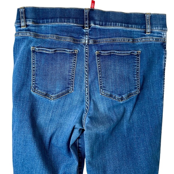 Spanx Medium Wash Blue Ankle Length Pull-On Skinny Jeans Size XL - Picture 8 of 11